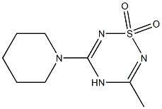 5-Piperidino-3-methyl-4H-1,2,4,6-thiatriazine 1,1-dioxide Struktur