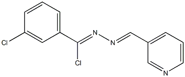 3-Pyridinecarbaldehyde [chloro(3-chlorophenyl)methylene]hydrazone Struktur