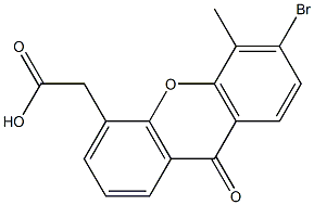 6-Bromo-5-methyl-9-oxo-9H-xanthene-4-acetic acid Struktur