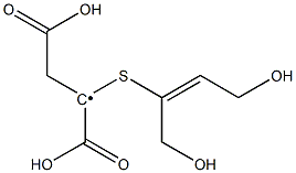 1,2-Dicarboxy-1-[(1-hydroxymethyl-2-hydroxymethylethenyl)thio]ethyl radical Struktur