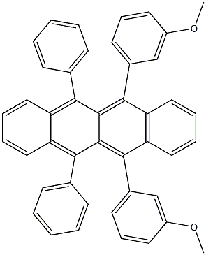 5,12-Bis(3-methoxyphenyl)-6,11-diphenylnaphthacene Struktur