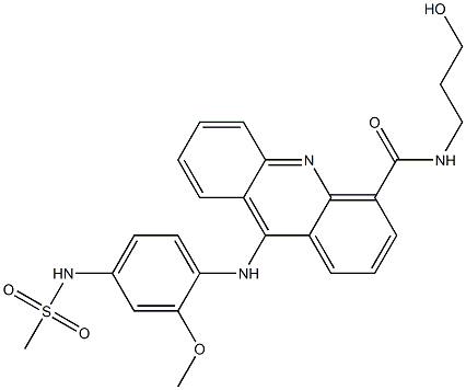 N-[4-[[4-[N-(3-Hydroxypropyl)carbamoyl]-9-acridinyl]amino]-3-methoxyphenyl]methanesulfonamide Struktur