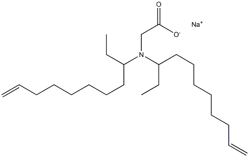 N,N-Di(10-undecen-3-yl)aminoacetic acid sodium salt Struktur