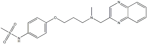 N-[4-[3-[N-(2-Quinoxalinylmethyl)methylamino]propyloxy]phenyl]methanesulfonamide Struktur