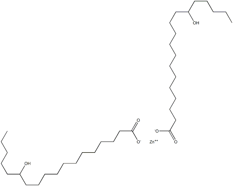 Bis(13-hydroxystearic acid)zinc salt Struktur