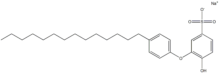 6-Hydroxy-4'-tetradecyl[oxybisbenzene]-3-sulfonic acid sodium salt Struktur