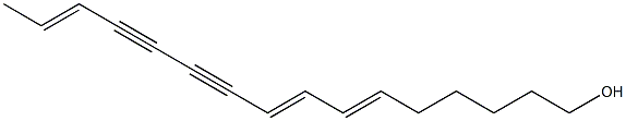 (6E,8E,14E)-6,8,14-Hexadecatriene-10,12-diyn-1-ol Struktur