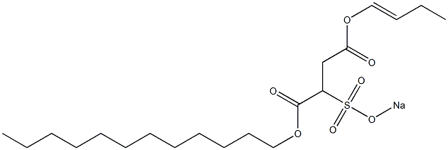 2-(Sodiosulfo)succinic acid 1-dodecyl 4-(1-butenyl) ester Struktur