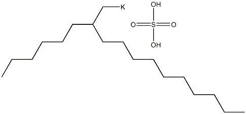 Sulfuric acid 2-hexyldodecyl=potassium salt Struktur