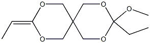 3-Ethyl-3-methoxy-9-ethylidene-2,4,8,10-tetraoxaspiro[5.5]undecane Struktur