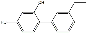 4-(3-Ethylphenyl)-1,3-benzenediol Struktur