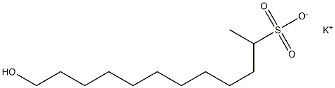 12-Hydroxydodecane-2-sulfonic acid potassium salt Struktur