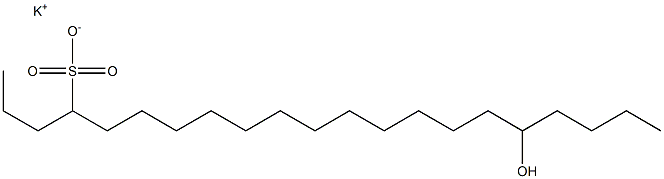 17-Hydroxyhenicosane-4-sulfonic acid potassium salt Struktur