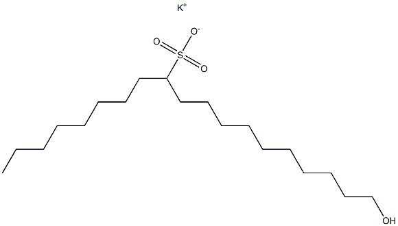 19-Hydroxynonadecane-9-sulfonic acid potassium salt Struktur