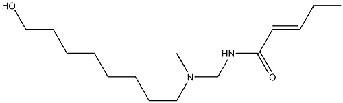 N-[[N-(8-Hydroxyoctyl)-N-methylamino]methyl]-2-pentenamide Struktur