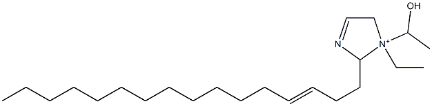 1-Ethyl-2-(3-hexadecenyl)-1-(1-hydroxyethyl)-3-imidazoline-1-ium Struktur