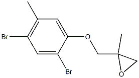 2,4-Dibromo-5-methylphenyl 2-methylglycidyl ether Struktur