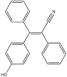 (E)-3-(4-Hydroxyphenyl)-2,3-diphenylacrylonitrile Struktur