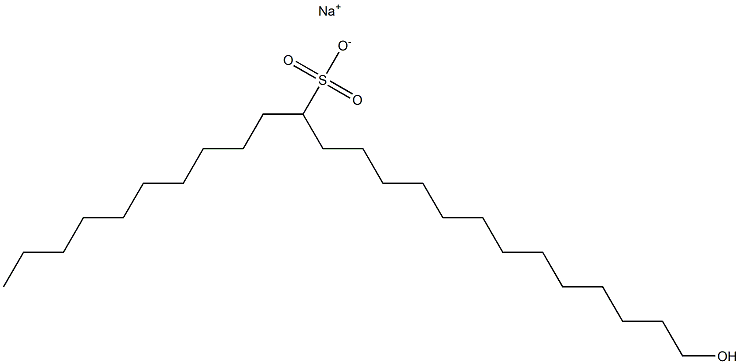 24-Hydroxytetracosane-11-sulfonic acid sodium salt Struktur