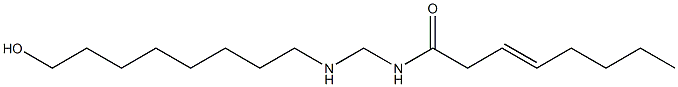 N-[[(8-Hydroxyoctyl)amino]methyl]-3-octenamide Struktur