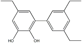 4-Ethyl-6-(3,5-diethylphenyl)benzene-1,2-diol Struktur