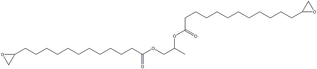 Bis(13,14-epoxymyristic acid)1,2-propanediyl ester Struktur