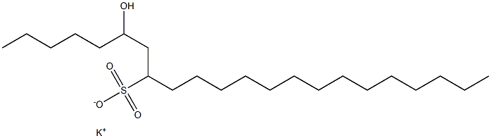 6-Hydroxydocosane-8-sulfonic acid potassium salt Struktur