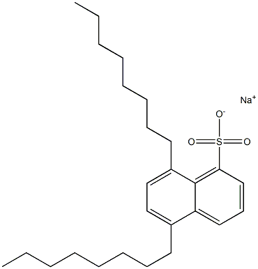 5,8-Dioctyl-1-naphthalenesulfonic acid sodium salt Struktur