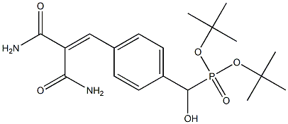 Hydroxy[4-(2,2-dicarbamoylethenyl)phenyl]methylphosphonic acid di-tert-butyl ester Struktur