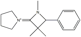 1-(1,3,3-Trimethyl-2-phenylazetidin-4-ylidene)pyrrolidinium Struktur