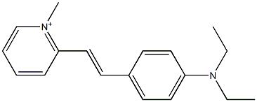 1-Methyl-2-[4-(diethylamino)styryl]pyridinium Struktur