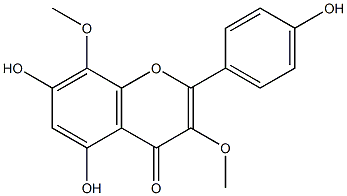 3,8-Dimethoxy-4',5,7-trihydroxyflavone Struktur