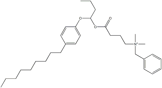 N,N-Dimethyl-N-benzyl-N-[3-[[1-(4-nonylphenyloxy)butyl]oxycarbonyl]propyl]aminium Struktur