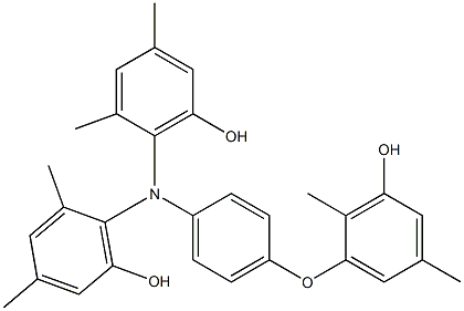 N,N-Bis(6-hydroxy-2,4-dimethylphenyl)-4-(3-hydroxy-2,5-dimethylphenoxy)benzenamine Struktur