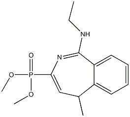 [1-(Ethylamino)-5-methyl-5H-2-benzazepin-3-yl]phosphonic acid dimethyl ester Struktur