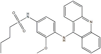 N-[4-(Acridin-9-ylamino)-3-methoxyphenyl]-1-butanesulfonamide Struktur