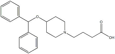 4-[4-(Benzhydryloxy)piperidino]butanoic acid Struktur