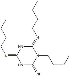 Hexahydro-1-butyl-2-imino-4,6-bis(butylimino)-1,3,5-triazine Struktur