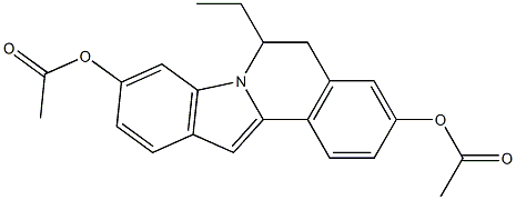 6-Ethyl-5,6-dihydroindolo[2,1-a]isoquinoline-3,9-diol diacetate Struktur