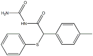 2-(4-Methylphenyl)-2-(phenylthio)-N-carbamoylacetamide Struktur