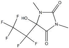 5-Hydroxy-5-(pentafluoroethyl)-1,3-dimethyl-1H-imidazole-2,4(3H,5H)-dione Struktur