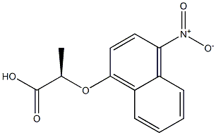 [R,(-)]-2-[(4-Nitro-1-naphtyl)oxy]propionic acid Struktur