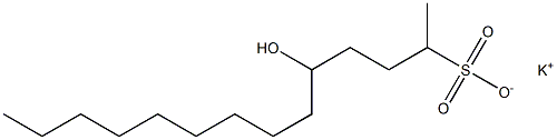 5-Hydroxytetradecane-2-sulfonic acid potassium salt Struktur