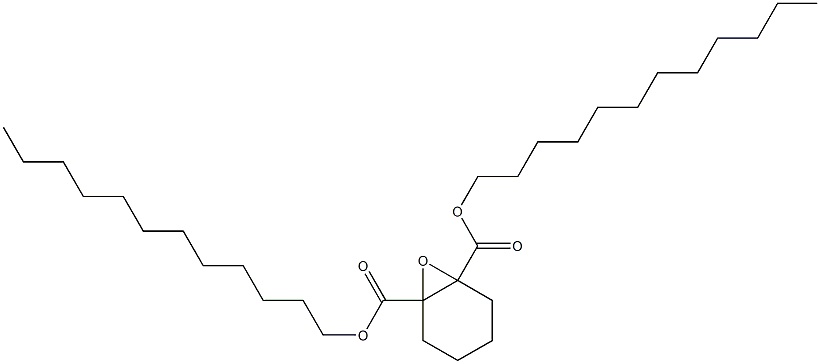 7-Oxabicyclo[4.1.0]heptane-1,6-dicarboxylic acid didodecyl ester Struktur