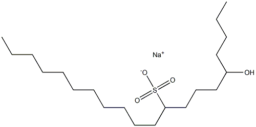 5-Hydroxyicosane-9-sulfonic acid sodium salt Struktur