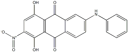 2-Anilino-5,8-dihydroxy-6-nitroanthraquinone Struktur