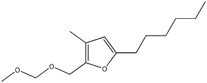 2-[(Methoxymethoxy)methyl]-3-methyl-5-hexylfuran Struktur