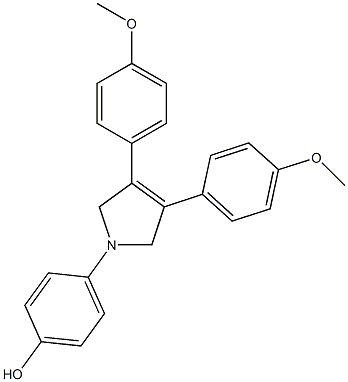 4-[3,4-BIS-(4-METHOXY-PHENYL)-2,5-DIHYDRO-PYRROL-1-YL]-PHENOL Struktur