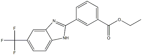 3-[5-(TRIFLUOROMETHYL)-1H-BENZIMIDAZOL-2-YL]BENZOIC ACID ETHYL ESTER Struktur