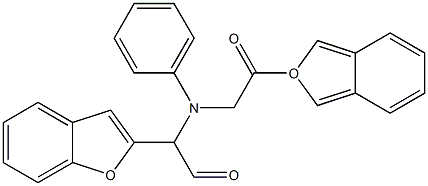 1-BENZOFURAN-2-YL-2-[(2-BENZOFURAN-2-YL-2-OXO-ETHYL)-PHENYL-AMINO]-ETHANONE Struktur